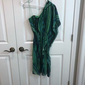 London Times dress, green/blue, size 2